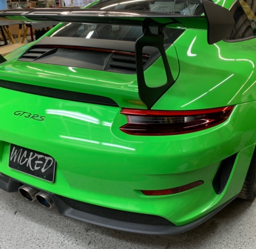 PORSCHE WICKED GT3 RS CARBON FIBER SPOILER WING, WITH CENTER AIR
