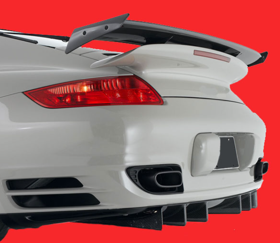 Porsche 997 Turbo Carbon Fiber Rear Bumper Diffuser – WICKED MOTOR WORKS