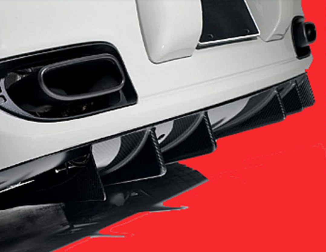 Porsche 997 Turbo Carbon Fiber Rear Bumper Diffuser – WICKED MOTOR WORKS